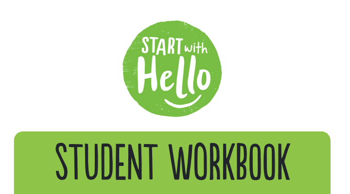 Start With Hello logo in green circle with white background. 