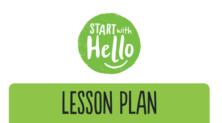 Start With Hello logo in green circle with a lime green border at the bottom. 