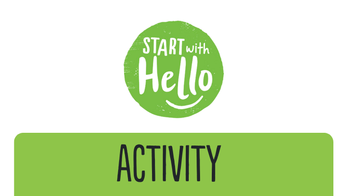 Start With Hello logo in green circle with a lime green border at the bottom. 